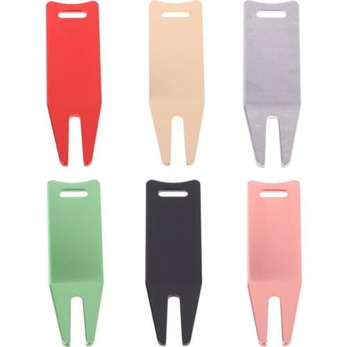 Alloy Bent Golf Divot Repair Tool Fork Prongs Training Aids for Putting Green Pitch Lawn Maintaining Fixing