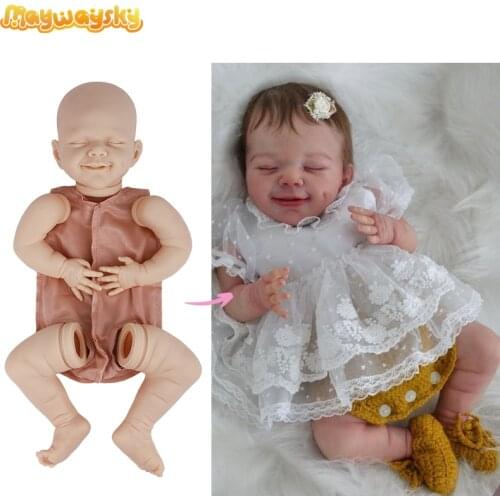 Maywaysky 45cm Bebe Reborn Unpainted Unfinished Doll DIY Parts Vinyl Newborn Baby For Kid Toy
