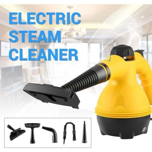 Eu Plug,Multi Purpose Electric Steam Cleaner Portable Handheld Steamer Household Cleaner Attachments Kitchen Brush Tool