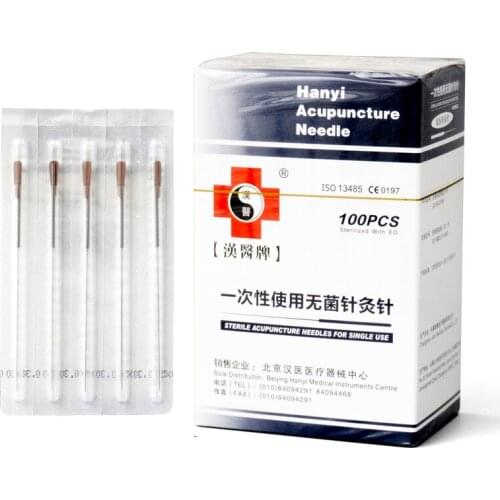 New one needle with one guide tube beauty massage Hanyi Sterile acupuncture needle disposable tube needle