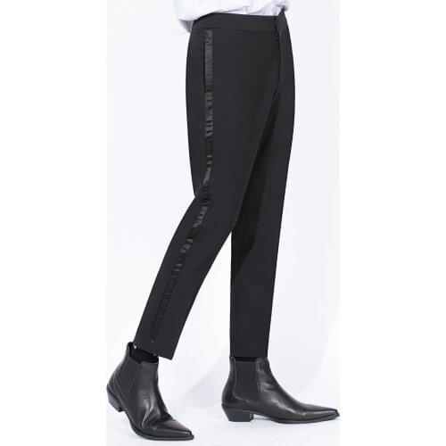 New 2020 Mens Clothing Hair Stylist fashion Smart side trim pants Casual pants Plus Size Singer Costumes