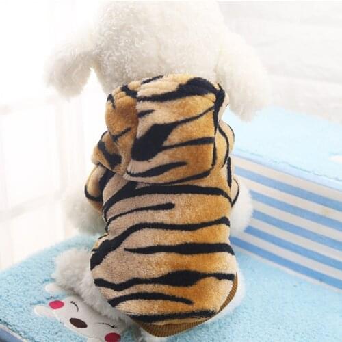 New Arrival Dogs Clothes Cute Cartoon Tiger Design Cosplay Pets Costume Dog Clothing For Cats Puppy Hoodie Winter Warm Coat