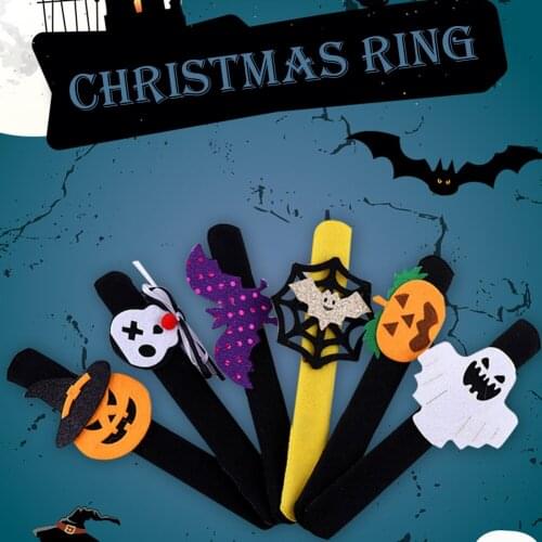 New Halloween Bracelets Wristbands Ghost Clap Wrist Bands for Kids Children Birthday Party Christmas Decoration Jewelry Gifts#38