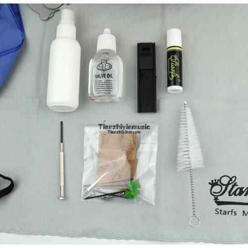 1set new Saxophone Cleaning Tool Thumb Rest Reed Case KitCleaning Cloth + Cork Grease