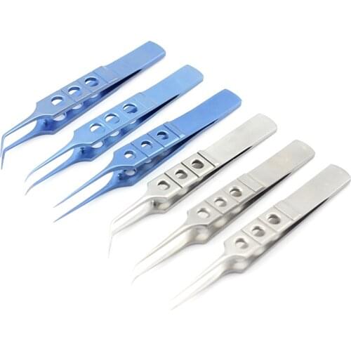 Ophthalmology Microsurgery Tweezers Fat Tweezers Stainless Steel Double Eyelid Plastic Surgery Instruments Tweezers Platform