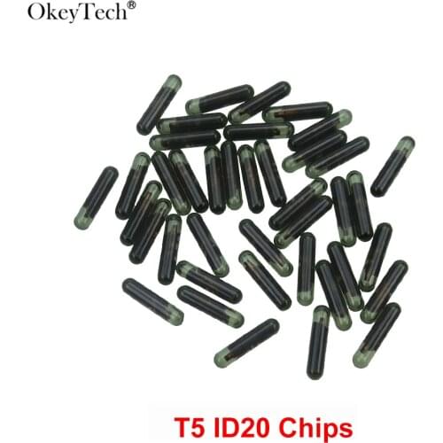 OkeyTech Original Auto Car Key Chip T5 ID20 Chip Glass Transponder Chips Carbon High Quality 1PC/5PCS/10PCS/20PCS