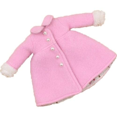 DBS Blyth icy 1/6 30cm bjd elegant winter coat pink coat girl gift