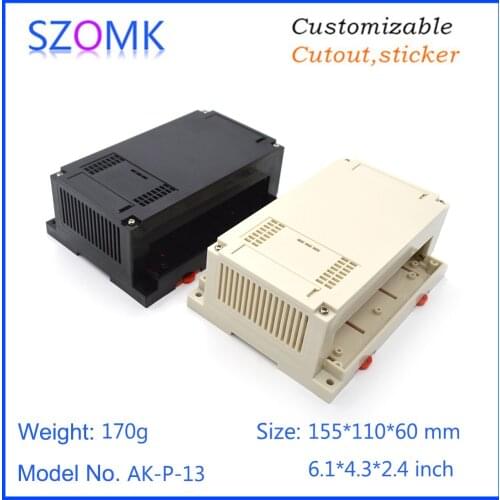 Plc electronics enclosure din rail plastic junction box (1 pcs) 155*110*60mm plastic electronic enclosure box instrument case
