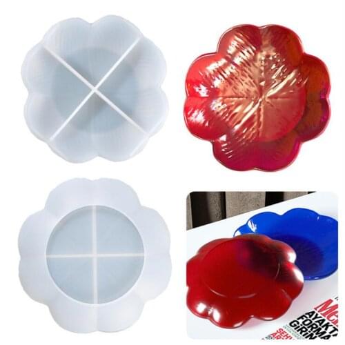 Transparent Silicone Mould Resin Decorative Craft DIY INS style Petal storage plate dish Mold Epoxy Resin Molds For Jewelry