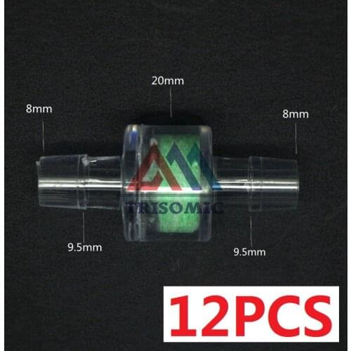 12 pieces 8mm Clear Filter Straight Connector for Fish/Pond/Car water/Air/Syphon Material GPPS