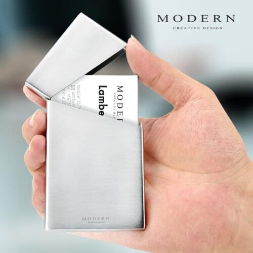 Modern - Brand Stainless Steel Card Holder Minimalism Card Organizer Business and Credit Card Case