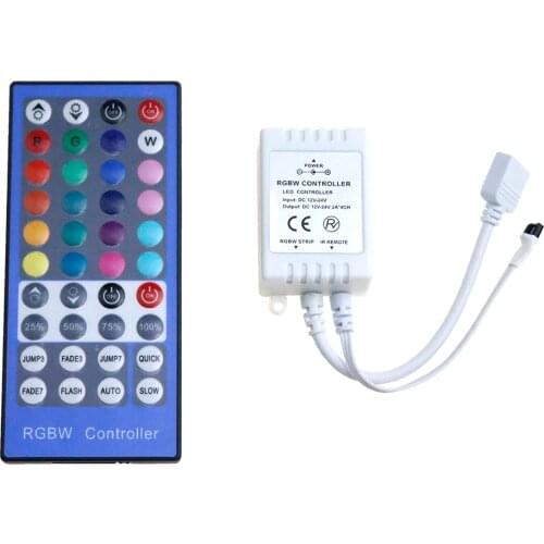 LED RGBW Controller 2.4G IF 4 Channels DC12V - 24V Dimmer 40 Keys Remote Control For RGBW RGBWW 5050 SMD LED Strip light 1pcs