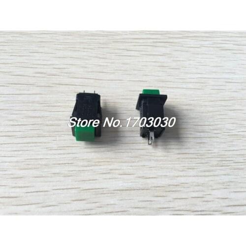 10 Pcs Green Button Latching Pushbutton Switch SPST AC 125V/3A 1A/250V