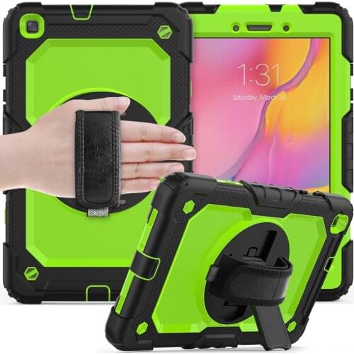 360 rotation Kids Heavy Duty Shockproof Silicon Tablet Case For Samsung Galaxy Tab 8.0 2019 T290 T295 T297 Stand Cover Funda+pen