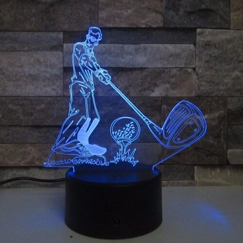 Golf Ball 3D Lamp Remote Touch LED 7 Color Change Sensor Sport 3D Night Light Home Room Decoration Desk lamp Best Child Gift