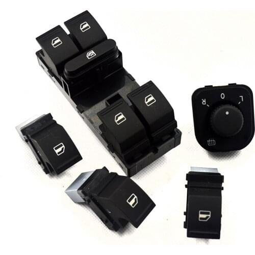 5Pcs New Power mirror switch Window Switch Button For Volkswagen VW Jetta MK5 golf 5 6 tiguan passat b6 CC 1K0 959 565K