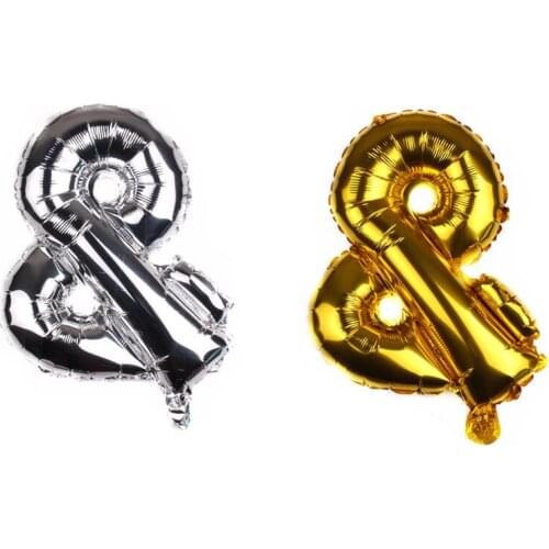 5pcs Gold and Silver Hyphen Foil Balloons Birthday Party Wedding Engagement Baby Shower Decorations Childrens Toys Helium Ball