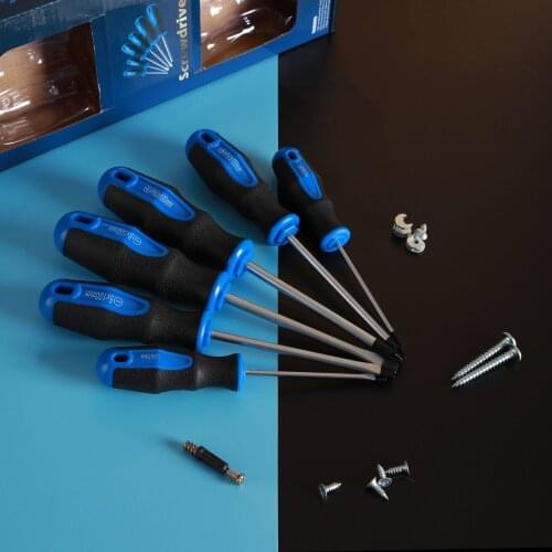 6Pcs Magnet Screwdriver Set Electrician Tools Phillips Flathead Hand Tools Screw Driver Set Tool Box Set Professional