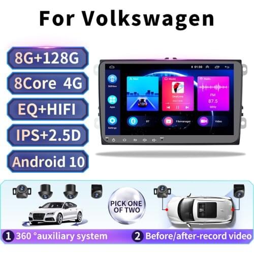 9"Android 8.1 din Car radio GPS Navigation for VW Skoda golf 5 6 touran passat B6 jetta polo tiguan video multimedia player 2din