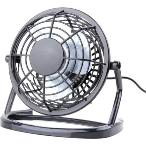 Car Portable DC 5V Small USB 4 Blades Cooler Cooling Fan USB Mini Fans Operation Super Mute Silent PC