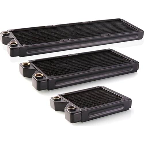 Azieru 27mm Thickness 120/240/360mm 12 Waterway Thin Copper Computer Water Coolant Heatsink Radiator AU-RD120/240/360-CU