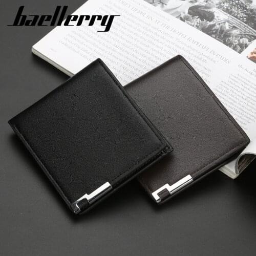 Baellerry Multifunction Card Wallet Men Slim Purse High Quality Men Wallets New Business Purses Casual PU Leather Wallet For Men