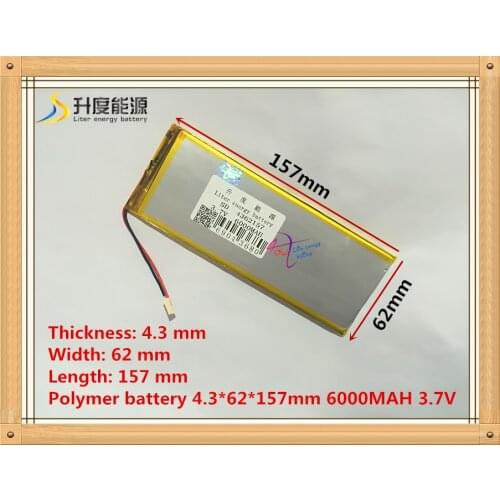Free shipping 1pcs 4362157 6000MAH 3.7V M80 M80D M802 M809 M50D M50 tablet battery generation of