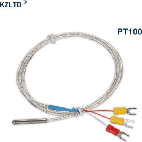 PT100 Temperature Sensor 0-400 Degree Temperature Controller Sensor Probe High Temperature Sensor PT100 Thermistor Sensor Probe