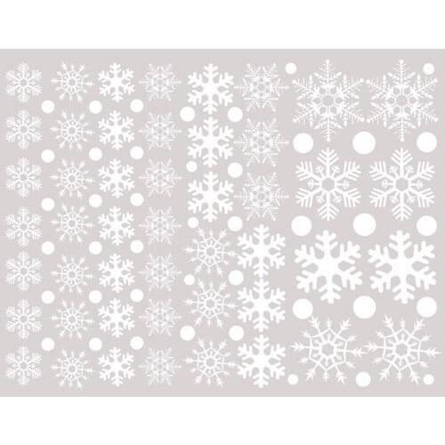 48 pcs snowflake electrostatic Sticker Glass window kids room winter home decoration Christmas Wall Stickers Decal wallpape