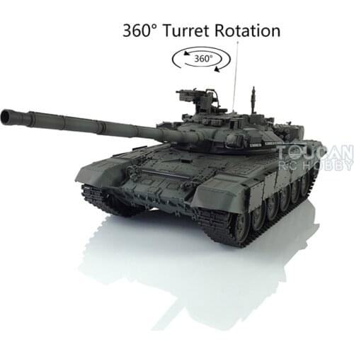 Heng Long Tank RC Remote 1/16 Green 7.0 Russia T90 3938 W/ 360° Turret Metal Tracks TH17882-SMT4