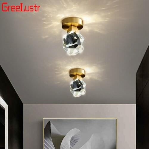 Crystal Led Ceiling Light Aisle Lamp Living Room Decoration Modern Chandelier Plafonniers Lights For Kitchen Accesories Home