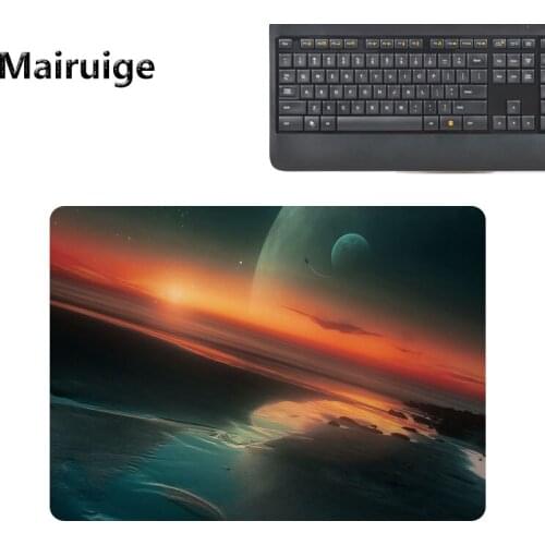 Mairuige cosmic-patterned mouse pad, starry series small size desk pad, exquisite rubber keyboard pad