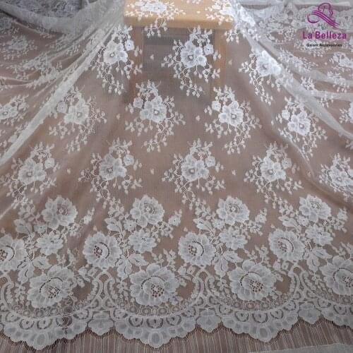 Ivory France lace fabric,300x150cm size lace by piece