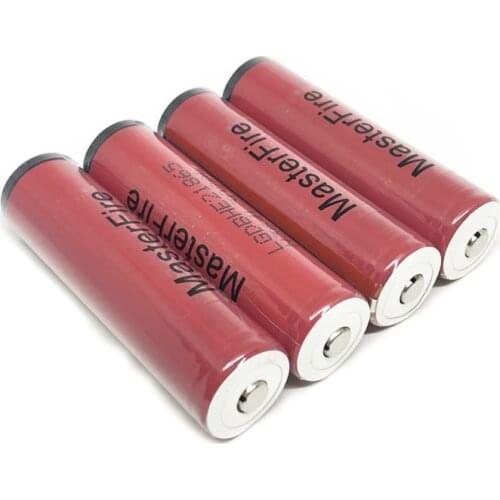 MasterFire 4pcs/lot 3.6V ICR18650 HE2 18650 2500mAh continuous 20A pulse 35A discharge rechargeable lithium protected battery