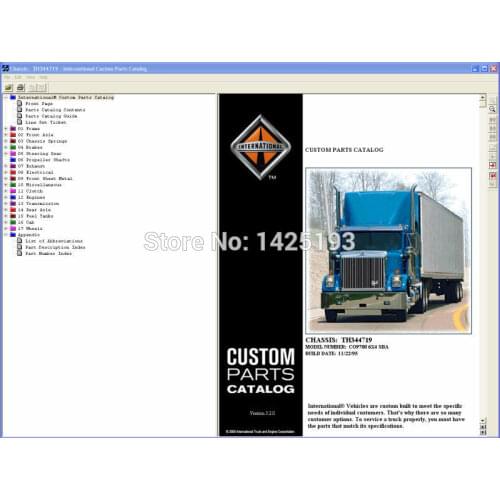 International Truck electronic spare parts catalogue