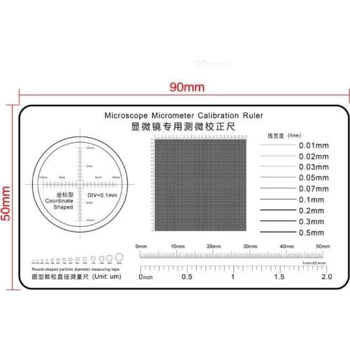 0.1mm Microscope Professional Micrometer Calibration Film Line Width Particle Diameter Measurement Soft Ruler