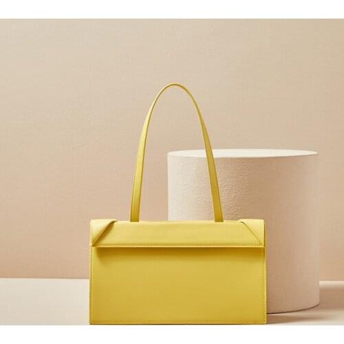 OUSSON Fashion Exquisite Women One-Shoulder Underarm Bag Small Square Tote Bag Lady Leather Casual Commuter Bag