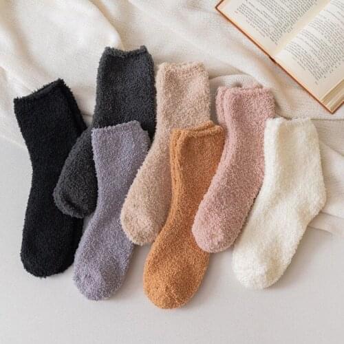 Winter floor alpaca socks socks fluffy furry socks solid color interesting socks sets home socks ladies feet bare popular socks