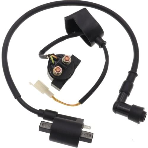 New Ignition Starter Solenoid + Coil for 150cc 250cc 300cc Atv Quad Dirt Bike Pit Buggy