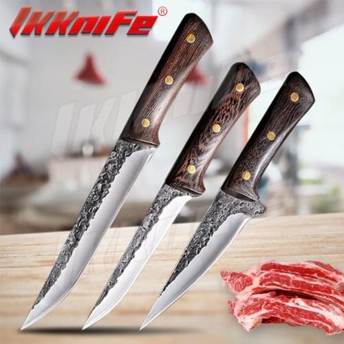 Boning Knife with Cover Chef Knife Forged Stainless Steel Kitchen Knife for Meat Bone Fruit Fish Vegetable Butcher Knife Cleaver
