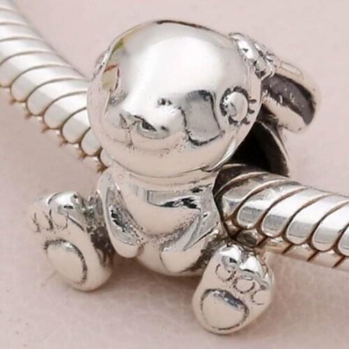 Original Vintage Cute Nini the Rabbit Beads Fit 925 Sterling Silver Animal Bead Charm Bracelet Bangle DIY Jewelry