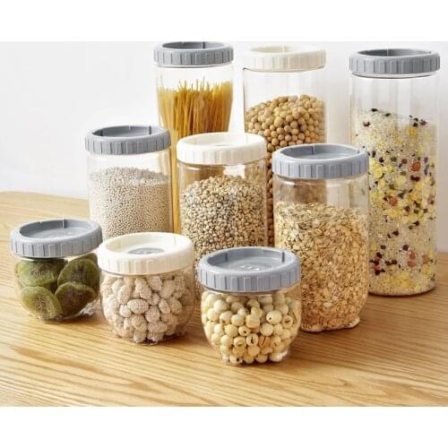 Transparent kitchen multi-grain sealed cans Nordic stackable snack storage box storage tank plastic food storage tank WJ102611