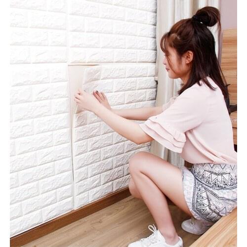 Self adhesive Wall Stickers Environmental Wall Covering Living Room Waterproof Brick Wallpaper DIY Background stickers