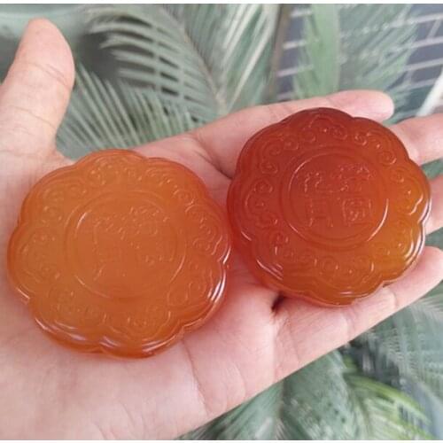 Natural Jade pith inlaid 925 silver pendant bracelet earring ring alive Four pieces of gift