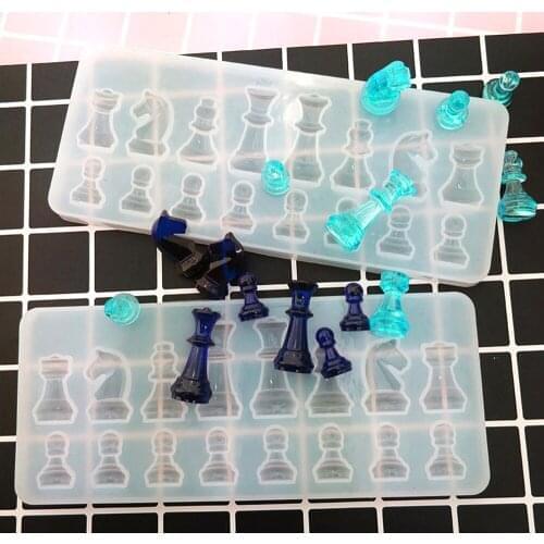 Silicone International Chess Shaped Mold Wedding Dessert Sugar Cake Craft Casting Mould Tool Kitchen Accessory