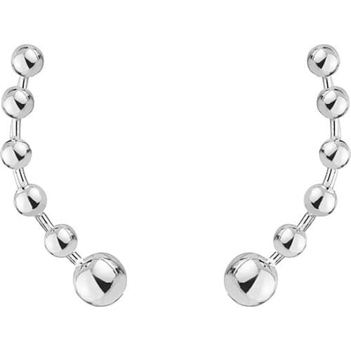 DARK DIAMOND-climbing earrings in 925 sterling silver. Perfect and comfortable for daily use. (1 unit)