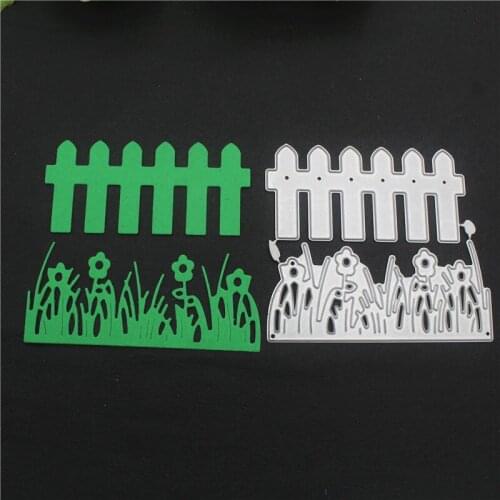 Grass Fence Metal Steel Cutting Dies DIY Scrapbook Album Paper Card Stencil for Card Crafts Creative Handicraft 8.5*7.5cm