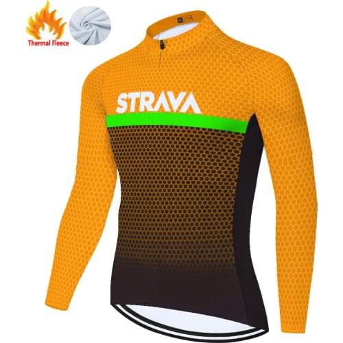 Strava Winter Thermal Fleece Джерси Велосипедная 자전거 Tricota Sprzęt Jazda Rowerze Maillot Hombre Ciclismo Cycling Jersey Men