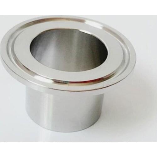 51mm Pipe OD 2" Tri Clamp 40mm Height SUS 304 Stainless Sanitary Auto Butt Weld Ferrule Fitting Home Brewing Beer
