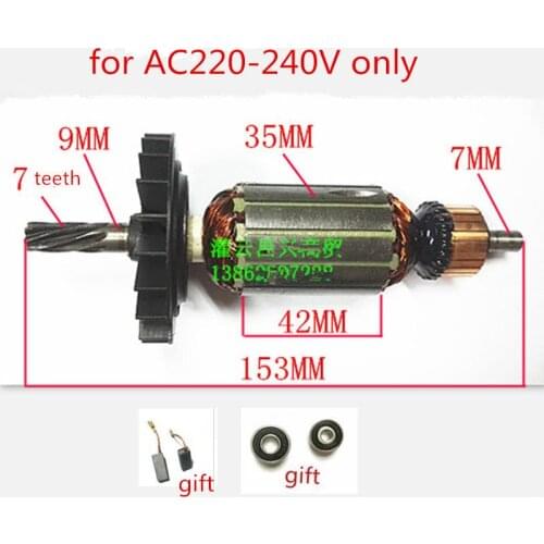 7 teeth Anchor replace for BOSCH 26 GBH2-26E GBH2-26RE GBH2-26DE GBH2-26DRE GBH2400 GBH2-26DFR GBH2600 GBH2-26 Armature rotor